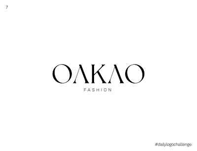 Daily logo challenge 7 - Oakao Fashion graphic design logo