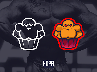 Personal Trainer Logo - Michal Kopa -Muffin branding design fitness illustration logo muffin personal trainer logo sport