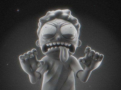 Zombie Morty 3d animation b3d blender character halloween horror loop morty rickandmorty rigging spooky zombie