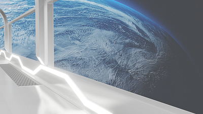 3D Sci-fi Spaceship Corridor 3d blender concept design illustration