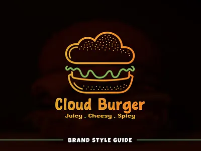 Cloud Burger brand identity branding burgerology burgers cheese cheesy design dominos graphic design illustration junkfood kfc letsgroit logo logo design logotype restaurants spicy spicyfood visual identity