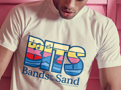 Bands in the Sand (BITS) Retail T-Shirt environmental graphic design nonprofit shirt typography water