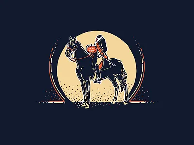 Headless Fellow-Traveller design ghost halloween haunted headless horseman horse illustration spooky