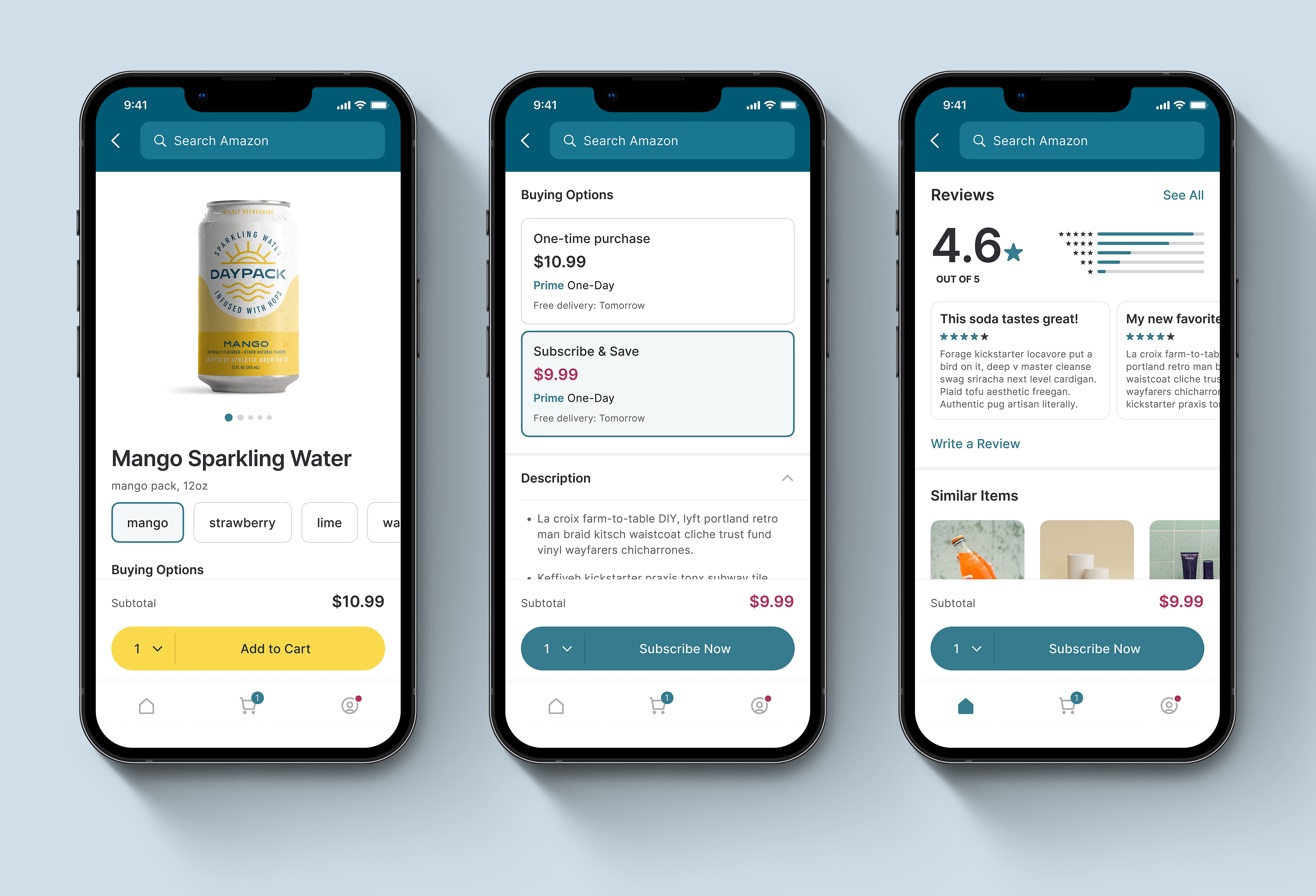 Amazon app, reimagined app b2c consumer ecommerce ios mobile mobile app native app product storefront ui uiux
