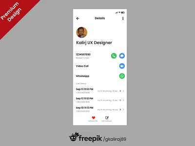Mobile Call History screen call history call histroy history icon mobile ui ui