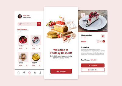Fantansy Dessert Mobile App - UI/UX dessert figma mobileapp uiux uiuxdesign