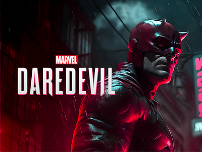 Daredevil PS5 - Main menu UX/UI branding illustration insomniac marvel ps5 ui