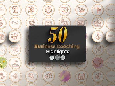 50 Business Coaching Instagram Highlight Covers branding canva canva for coach canva template lab canva templates coaching business design graphic design highlight covers illustration instagram highlight instagram highlight cover logo ui