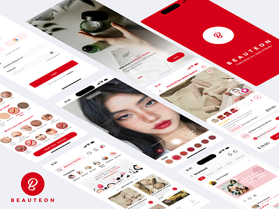 BEAUTEON - Beauty E-commerce UI Design app ar branding design esommerce interface logo ui