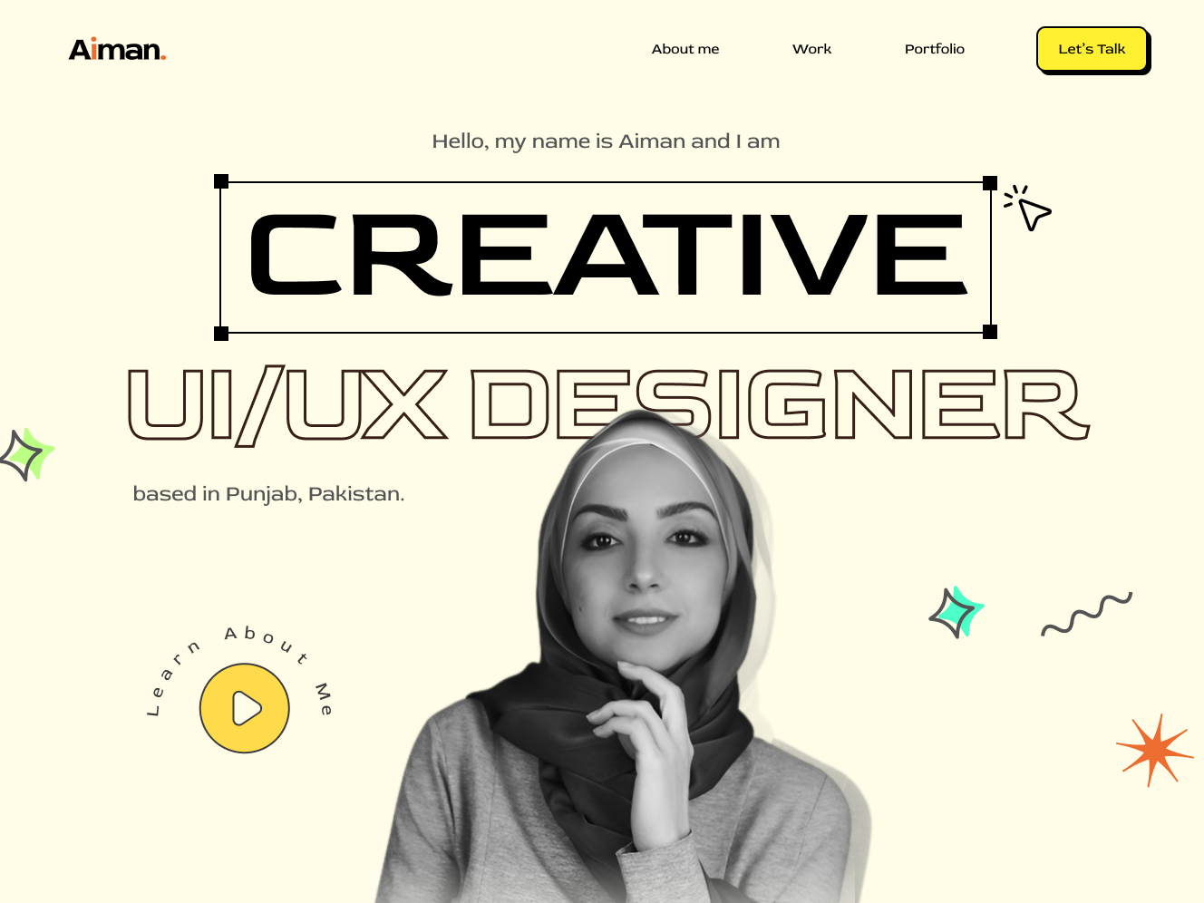 Personal Portfolio Website Design by Aiman Zubair on Dribbble