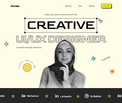 Personal Portfolio Website Design personal portfolio ui ui design web design