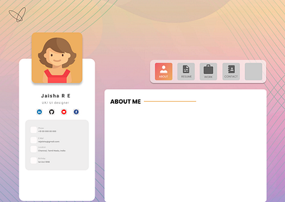 User profile page app dailyui design graphic design illustration ui ux