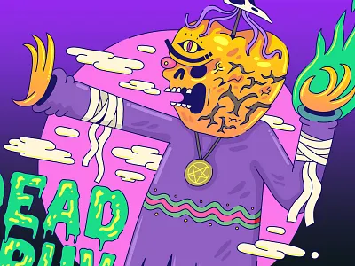 Happy Halloween apple dark lord dead bruv drawing fire halloween illustration skull vector