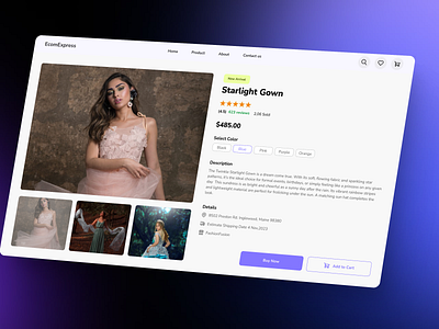 Product Detail Page Daily UI 3d animation app appdesign branding dailyui dakl design dribble graphic design hero section icon illustration logo minimal motion graphics typography ui vector web