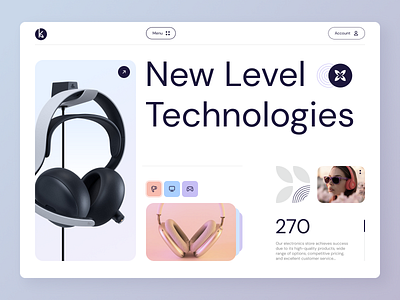 Kinetic: E-commerce landing page for Tech shop amazon business design designer e commerce graphic designer headphones landing music shop online shop promotion sales page tech shop technology trending web design web inspiration website