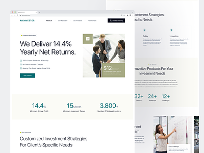Aixinvestor - Invesment Website (Redesign) finance website financial hero invest investing investment investor landing page market saas testimonials web design website