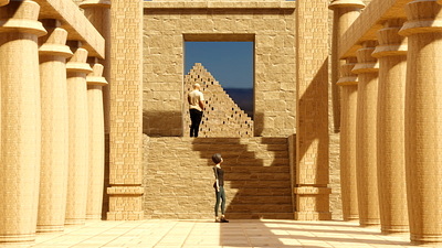 Egyptian Temple | 3D | Blender 3d artwork design graphic design illustration