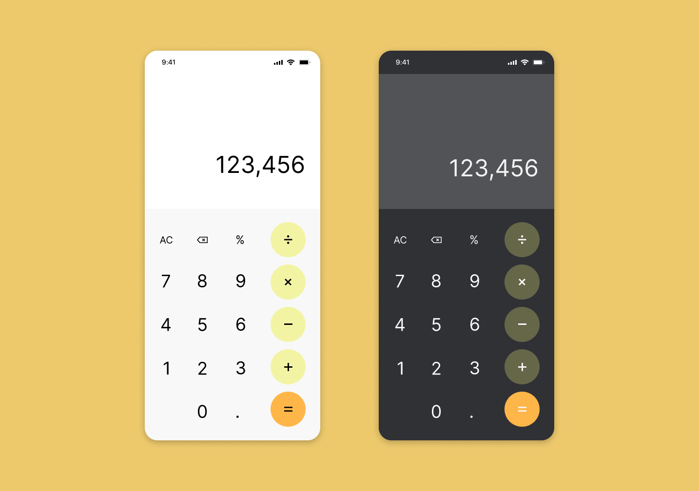 Calculator UI design by Rie on Dribbble