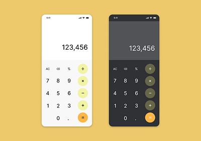 Calculator UI design