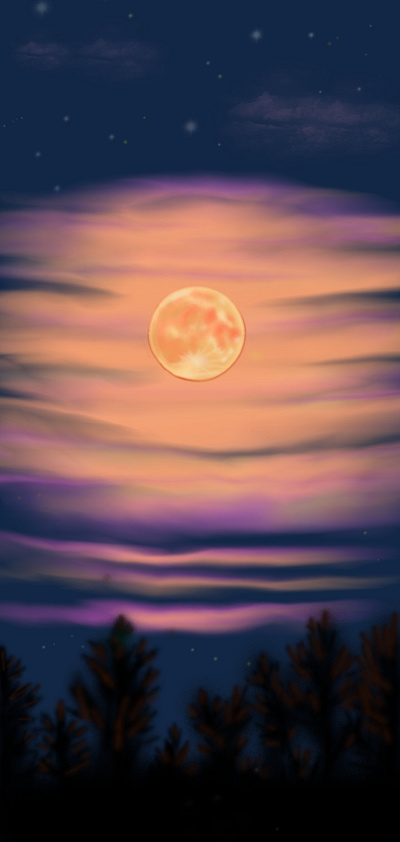 Full moon art creativity illustration