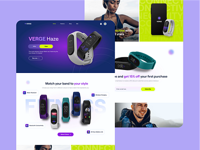 Verge - Fitness Watch fitness graphic design ui ux watch website