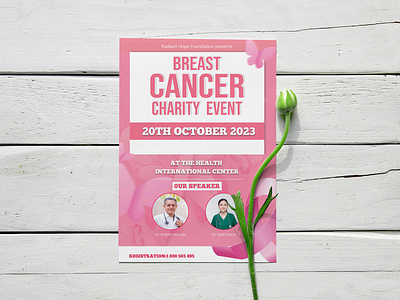 Breast Cancer Awareness Flyer adobe illustrator breast cancer breast cancer awareness brochure business poster campaign charity creative design design diagnosis flyer graphic design logo medical print