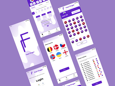 Fast Finger App UI branding design graphic design ui