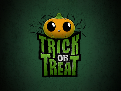 Trick or Treat! 2d artwork branding challenge cute design halloween illustration logo pumpkin trick or treat