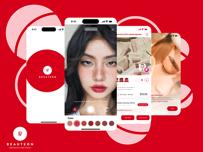 Beauty E-commerce: Discover makeup shades seamlessly using AR app ar design e commerce ecommerce mobile ui ux