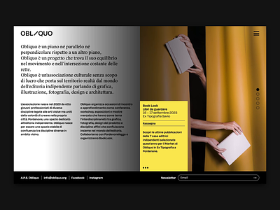 Obliquo Website association carousel graphic design non profit responsive type typography ui design web web design website