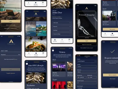 SHY Lifestyle Native App branding ui