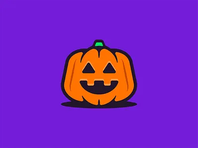Happy Halloween all hallows eve branding fright night halloween icon illustration logo mark negative space orange pumpkin scary smile spooky vector vegetable