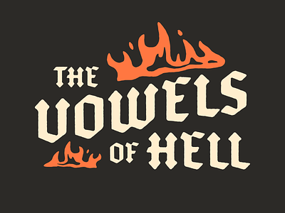 The Vowels of Hell blackletter font type typedesign vector
