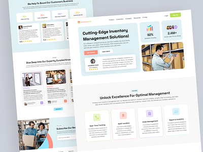 Inventory Management Software Landing Page clean design figma figma design inventory management inventory management landing landing page landing page ui logistics landing page professional ui design saas landing software landing page ui ui design ui ux design ux web design web ui web ui design website design website ui design