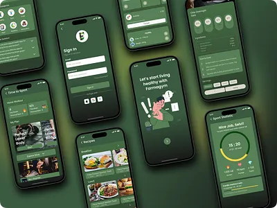 Mobile Apps Design - Farmagym alterra academy batch 5 branding graphic design kampus merdeka logo ui