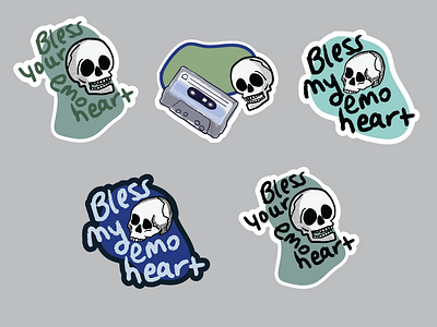 Skull Sticker Set branding graphic design illustration