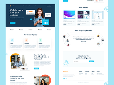 Agencico - Digital Job Agency Website Design animation app branding design figma graphic design illustration job landing page logo motion graphics typography ui ux vector web design website website landing page