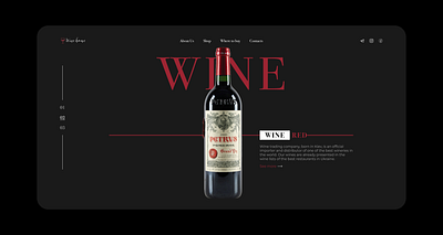 Wine Shop black design home page landing page red shop ui web design wine