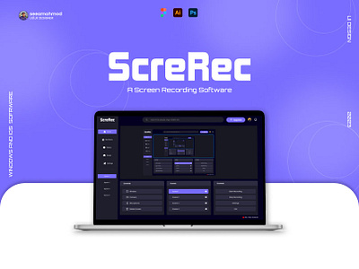 ScreRec - Screen Recording Software branding design graphic design graphics illustration landing page logo motion graphics section software ui uiux user experience user interface