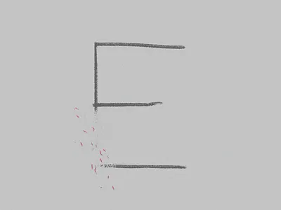 E is For e erase eraser graphic design illustration letter