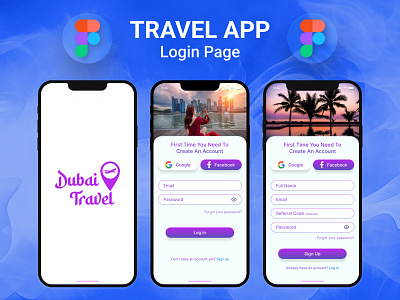 Login/ signup page design design form graphic design illustration interface design log in page log out page minimal mobile app sign in page sign up page tour app tourism travel agency travel app travel service travellling ui web design