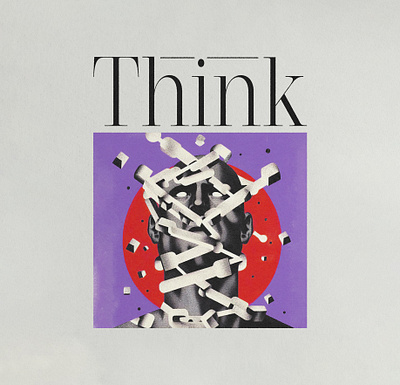 Think Poster Design brutalism graphic design illustration marketing design poster design print design