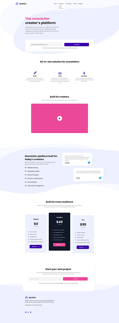 Landing Page Comp branding landing page saas