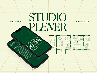 Studio plener website architecture design figma graphic design minimal ui user interface web design
