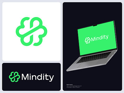 Creative, Ai, Technology, Saas, Mind, Mental health Logo abstract logo ai brain logo brand identity branding connection creative futuristic infinity innovation logo logo design loop mental health mind modern logo neuro saas tech wellness