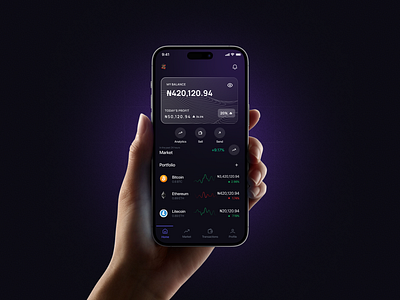 Crypto Wallet Mobile App app blockchain crypto app cryptocurrency design hire me minimal mobile app product design ui user interface ux uxui