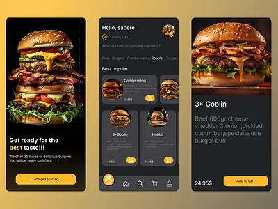 Food order design beef burger burger design restaurant restaurant design ui ui design