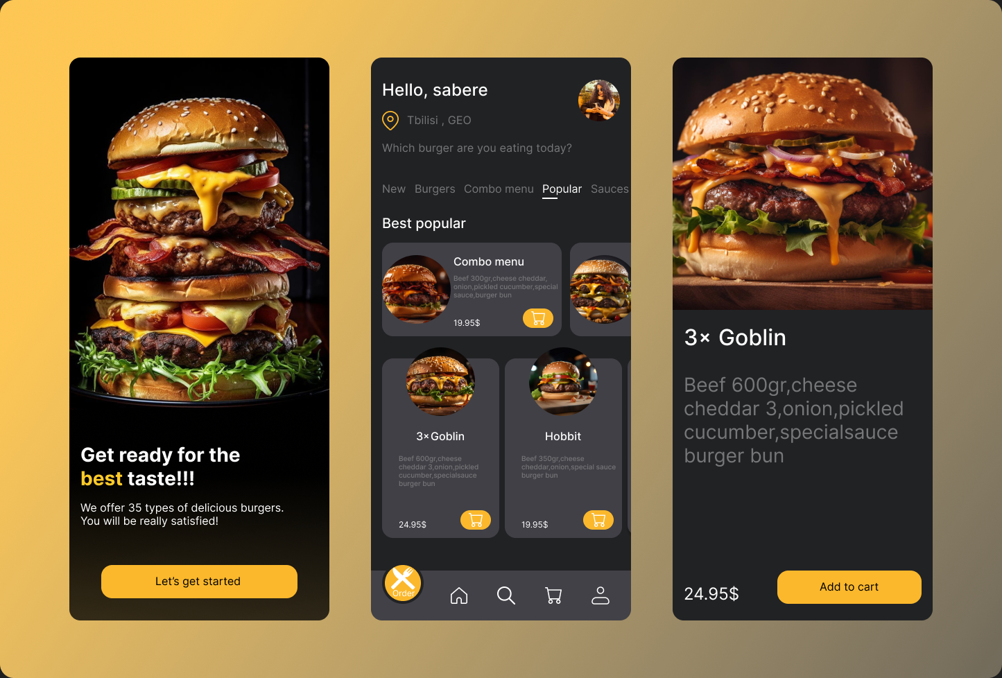 Food order design by sabere on Dribbble