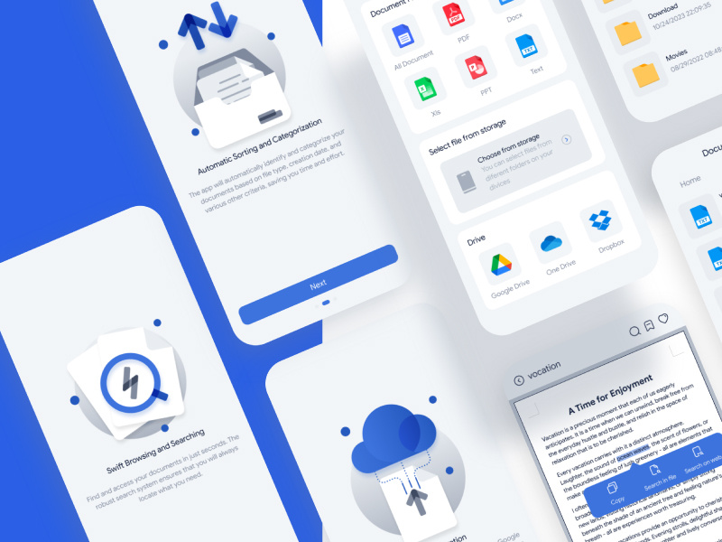 Document Manager UI Kit Design by plvdesigner on Dribbble