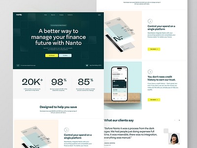 Brand ID & UX.UI Landing page for Financial Services Project - brand identity branding card design emerald finance green illustration land landing neogrotesk neotech page tech uxui web webdesign